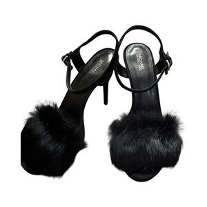 Michael Kors Black Fur Heels